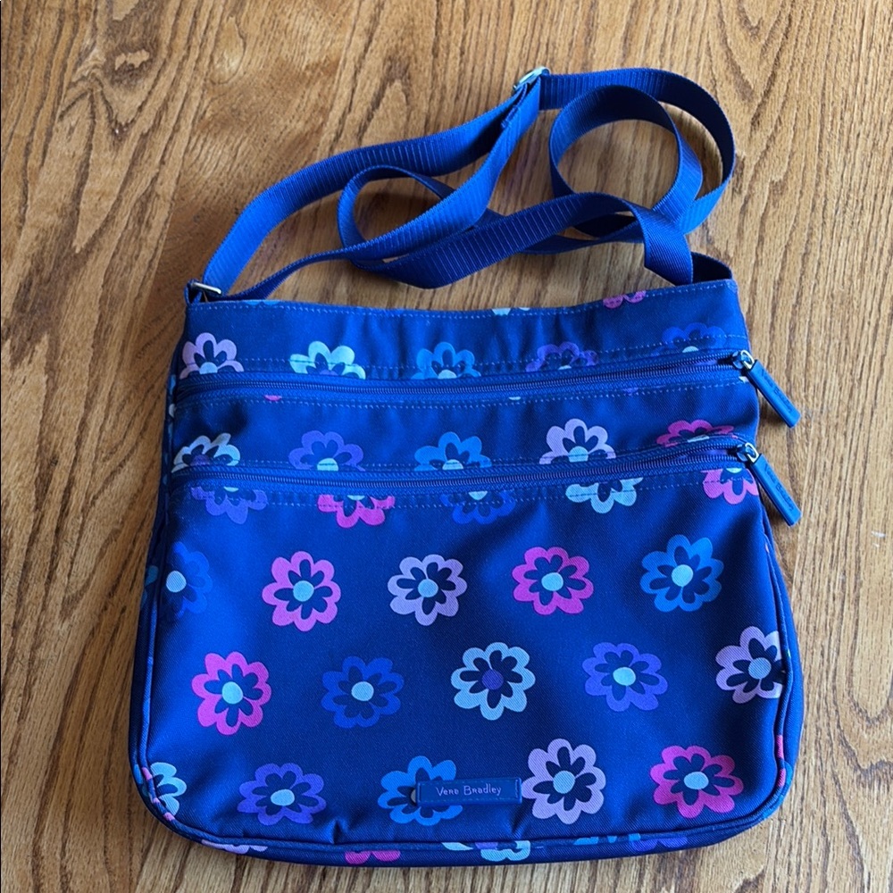 Vera Bradley Pink and Blue Floral Crossbody Bag
